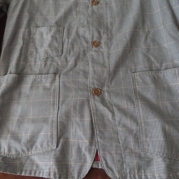 Post O'alls Mens Multicolor Houndstooth Cotton Pockets Long Sleeve Jacket Medium - Picture 2 of 6